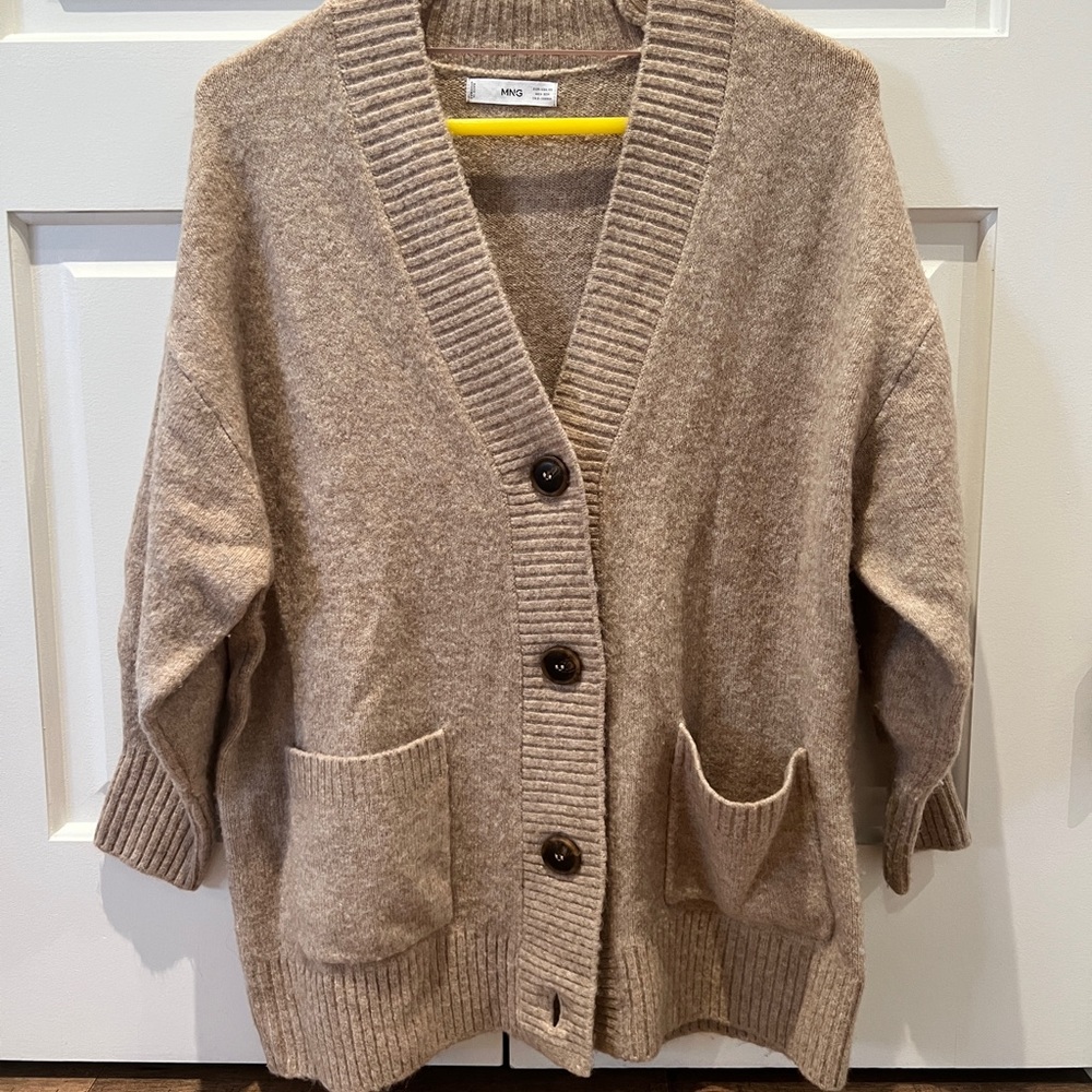 Long sweater cardigan from Mango